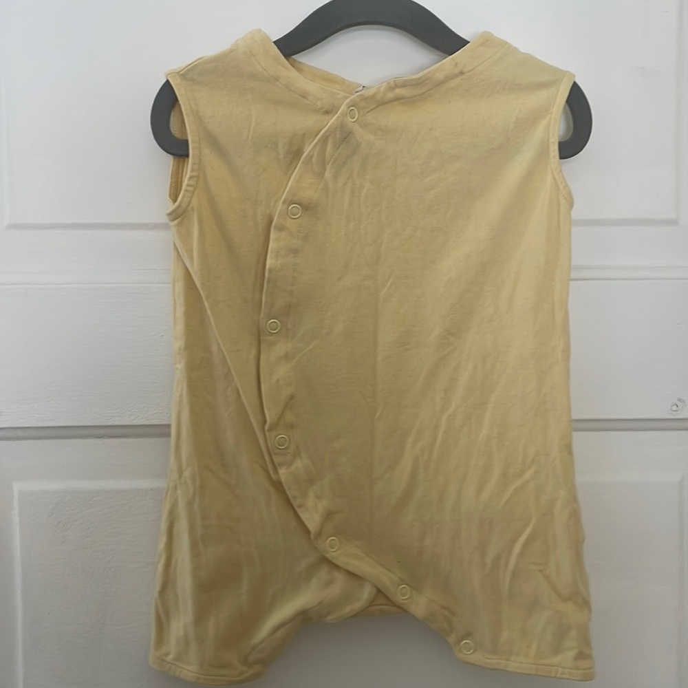 Gray Label Gender Neutral Soft Yellow Onsie